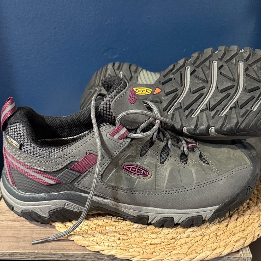 Keen Gray and Magenta Women's Trail Shoes